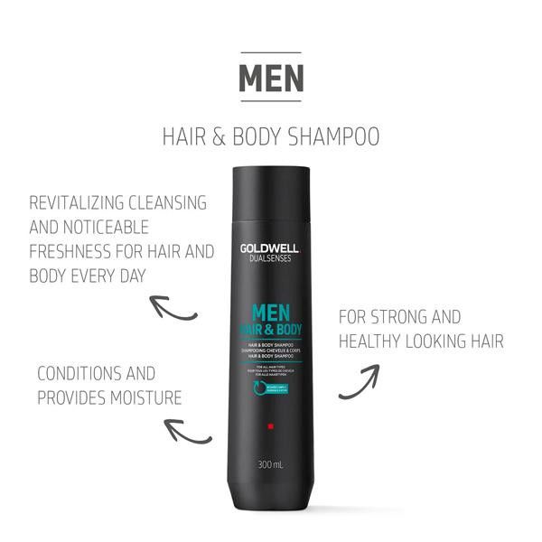 GoldWell Dualsenses Men Hair &amp; Body Shampoing Cheveux et Corps 300ml