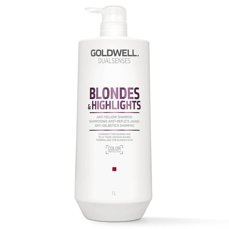 GoldWell Dualsenses Blonde&amp;Highlights Shampoing Anti-Reflet Jaune  1L