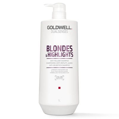GoldWell Dualsenses Blonde&amp;Highlights Shampoing Anti-Reflet Jaune  1L