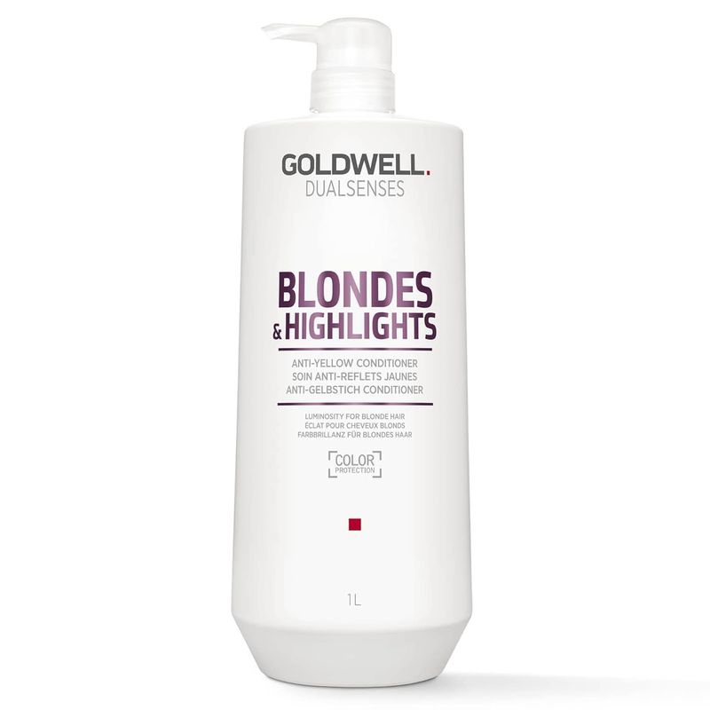 GoldWell Dualsenses Blonde&amp;Highlights Revitalisant Anti-Reflet Jaune 1L