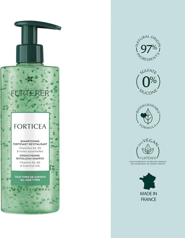 René Furterer - Forticea Shampoing Fortifiant et Revitalisant Vitamines B3 et B5 (500ml)