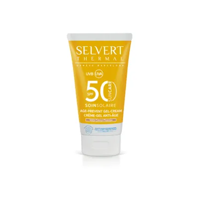 Selvert Thermal - Soin Solaire - Crème-Gel Anti-Age Teintée SPF50 (50ml)