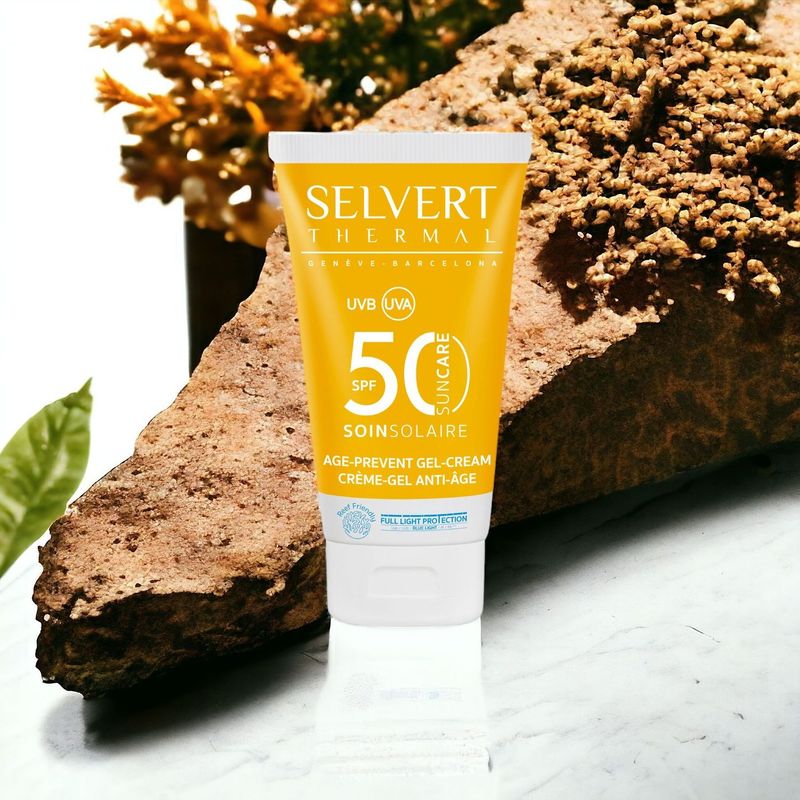 Selvert Thermal - Soin Solaire - Crème-Gel Antiâge SPF50 (50ml)