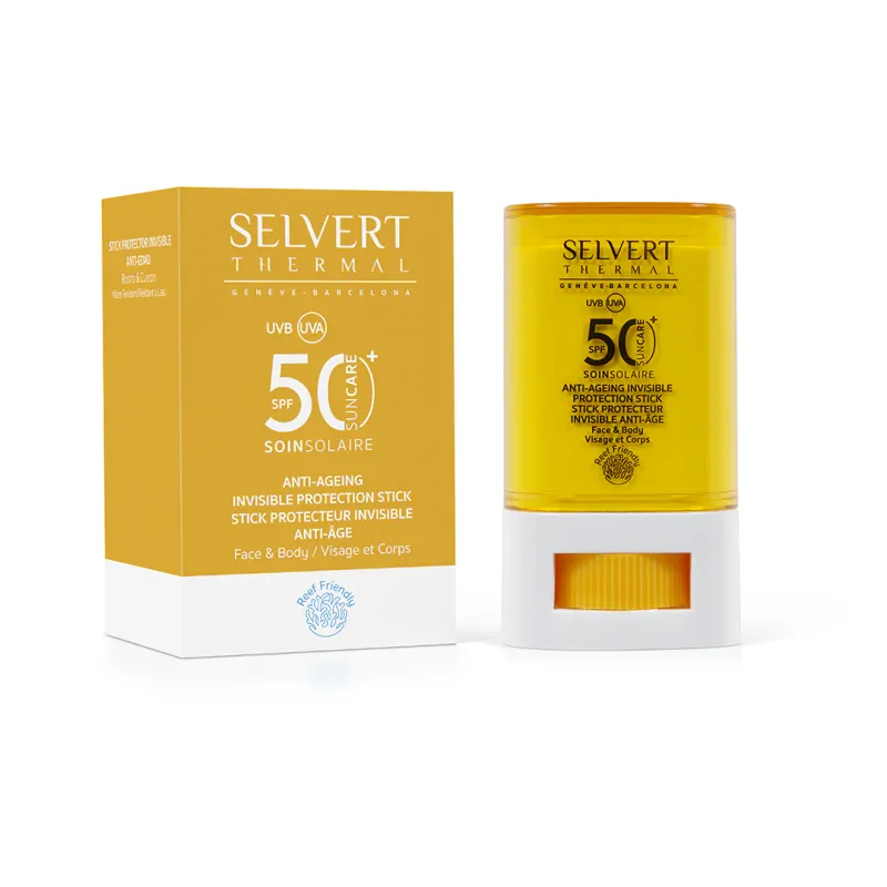 Selvert Thermal - Soin Solaire - Bâton Protecteur Invisible SPF50 (15ml)