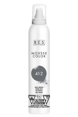 BES - Mousse Color - Mousse colorante #412 Gris Intense (200ml)