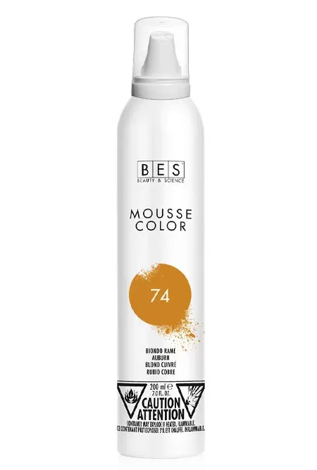 BES - Mousse Color - Mousse colorante #74 Blond Cuivré (200ml)