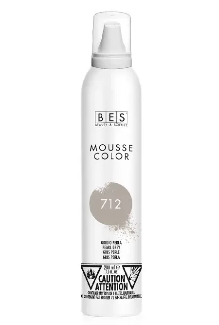 BES - Mousse Color - Mousse colorante #712 Gris Perle (200ml)
