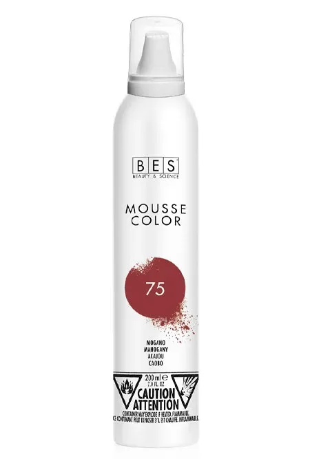 BES - Mousse Color - Mousse colorante #75 Acajou (200ml)