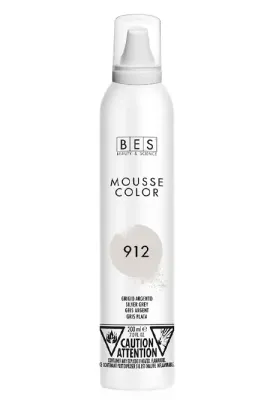 BES - Mousse Color - Mousse colorante #912 Gris Argent (200ml)