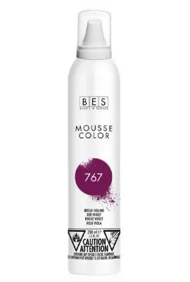 BES - Mousse Color - Mousse colorante #767 Rouge Violet (200ml)