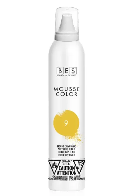 BES - Mousse Color - Mousse colorante #9 Blond Très Clair (200ml)