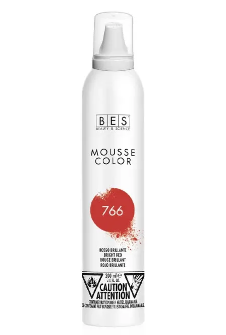 BES - Mousse Color - Mousse colorante #766 Rouge Brillant (200ml)
