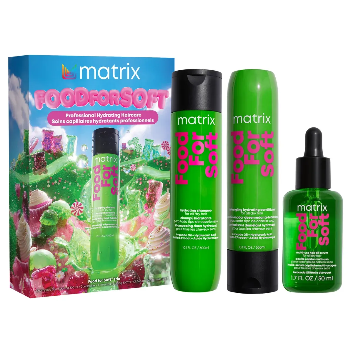 Matrix - Trio Food For Soft (Shampoing + Revitalisant + Huile) (2x300ml + 50ml)