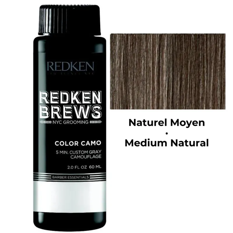 Redken Brews Color Camo – Châtain Moyen Naturel (Medium Natural) (60 ml)