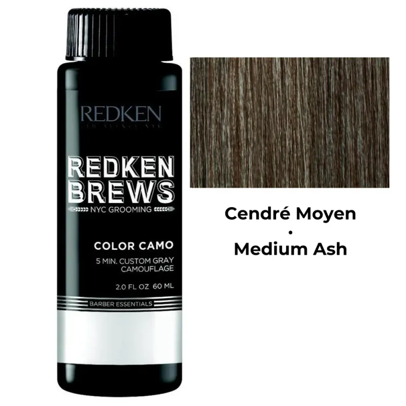 Redken Brews Color Camo – Châtain Moyen Cendré (Medium Ash) (60 ml)