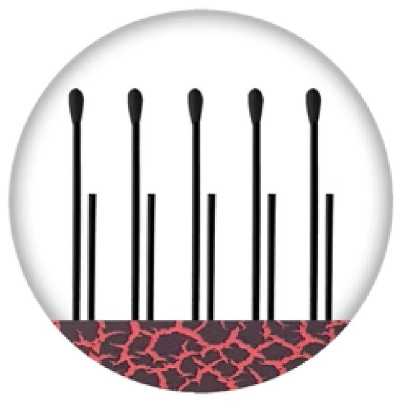 Olivia Garden iBlend - Brosse à double longueur couleur et soin Rouge