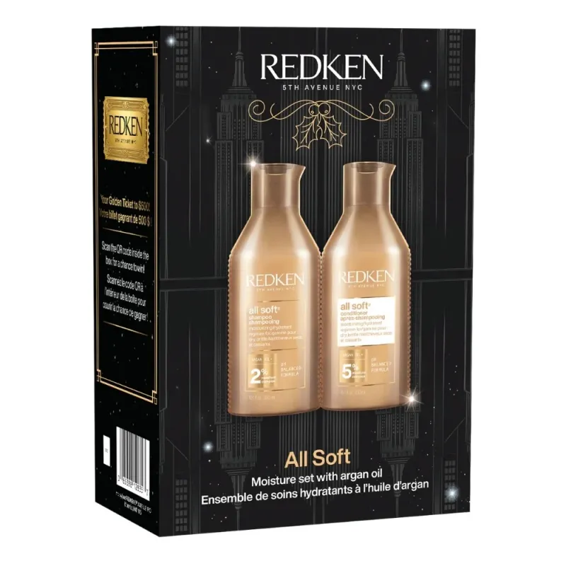Redken - Duo Shampoing et Revitalisant All Soft (2 x 300 ml)