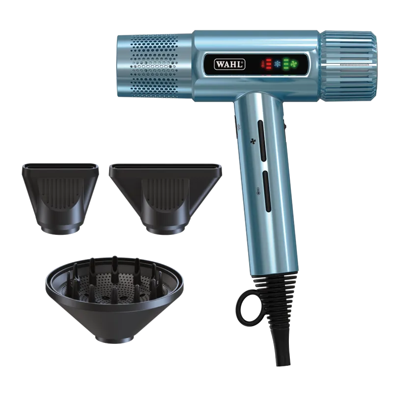 WAHL - Séchoir Vanquish DEL SmoothTone Léger Bleu acier