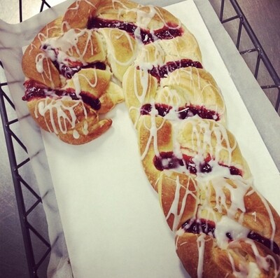 Candy Cane Coffee Cake