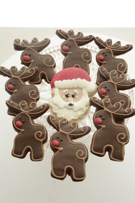 Santa + Reindeer Cookies