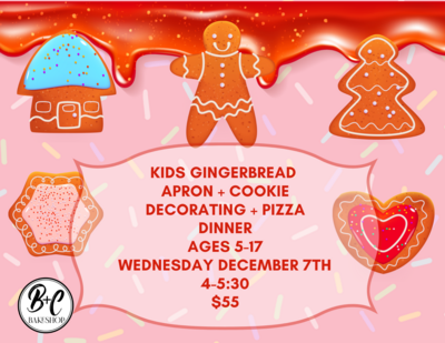Kids Gingerbread cookie Decorating DEC 7