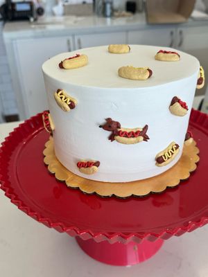 Hot Diggity Dog Cake