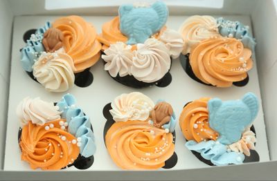 Blue Turkey Cupcakes