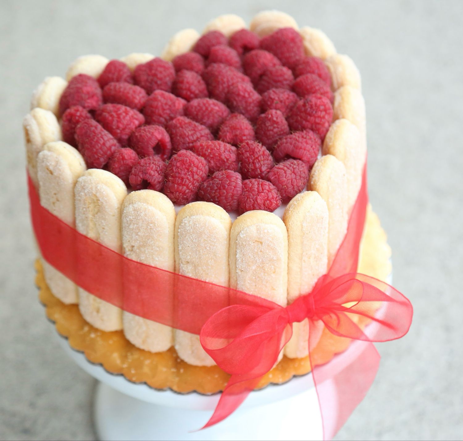 Raspberry Heart Cake