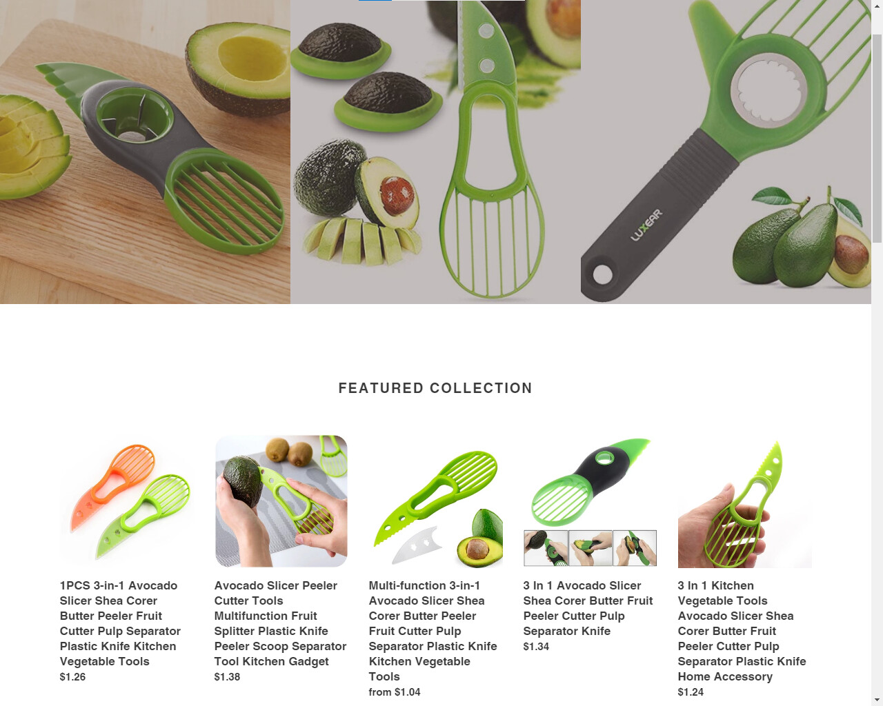 Fantastic Avocado Slicers Dropshipping Website