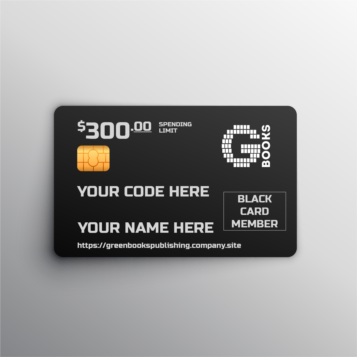 Purchase a $300 Black Card to spend at GreenBooks!