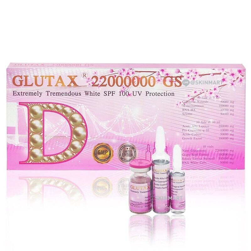 Glutax 22000000gs Extremely Tremendous White Glutathione Skin Whitening Injection