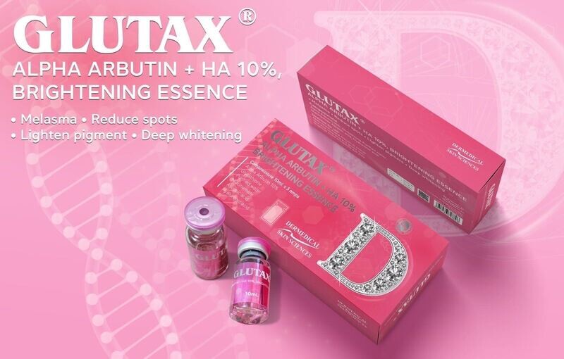NEW Glutax Alpha Arbutin 10% +HA pink water