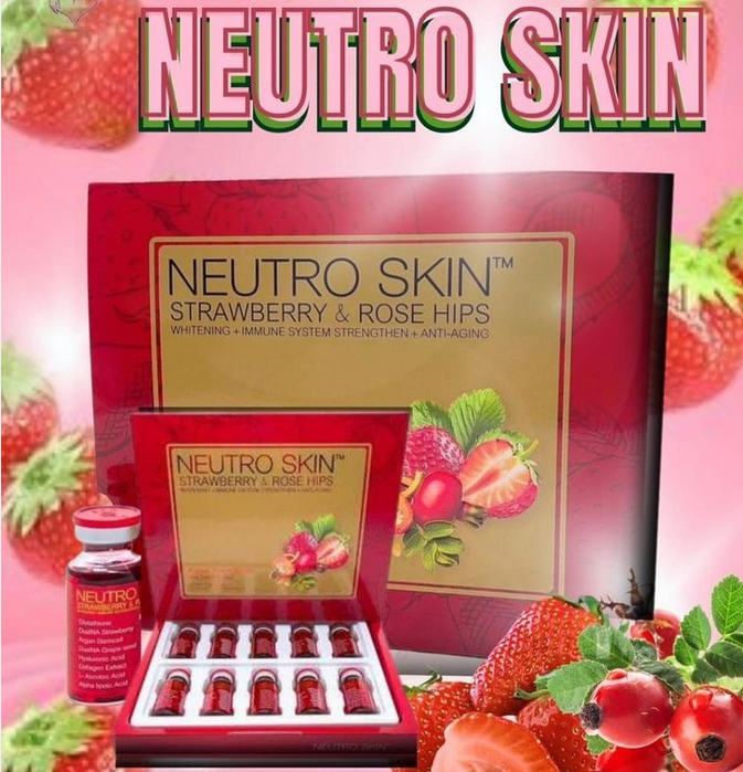 Neutro skin strawberry and rosehips glutathione injection