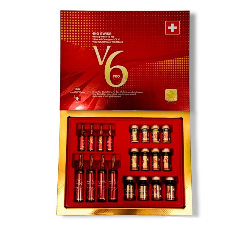 Bio Swiss Mixing White V6 Pro Ultracell Celergen SCF VI Pico Glutathione – The Swiss Innovation for Radiant, Rejuvenated Skin