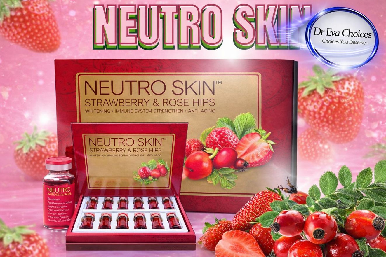 Neutro skin strawberry and rosehips glutathione injection
