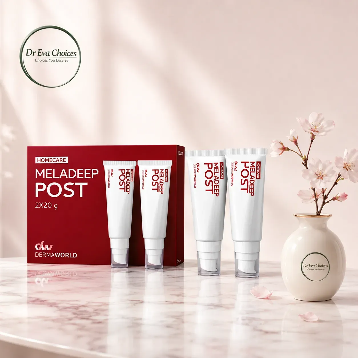 Meladeep Post Cream – Advanced Post Peel Depigmentation Cream to Maintain and Enhance Whitening Results (2 × 20 g)