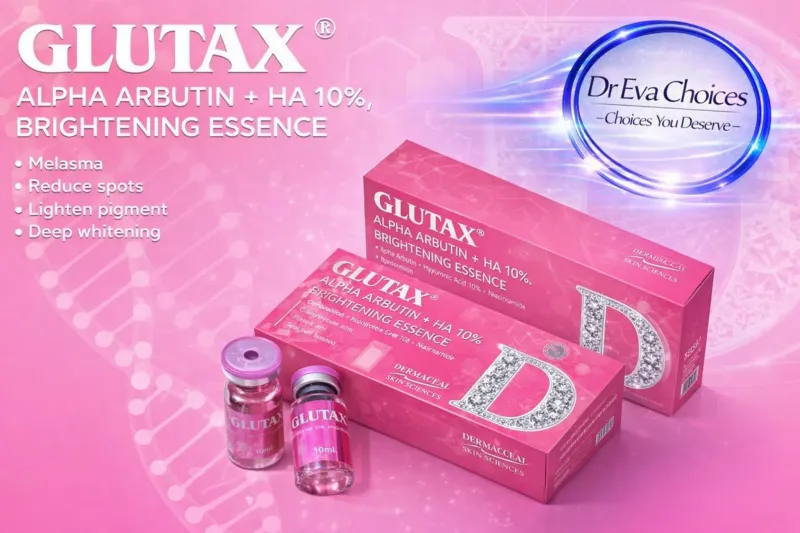 NEW Glutax Alpha Arbutin 10% +HA pink water