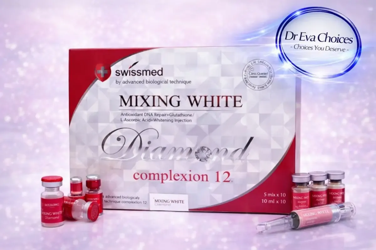 Swissmed Mixing White Diamond Complexion 12 Glutathione Skin Whitening Injection