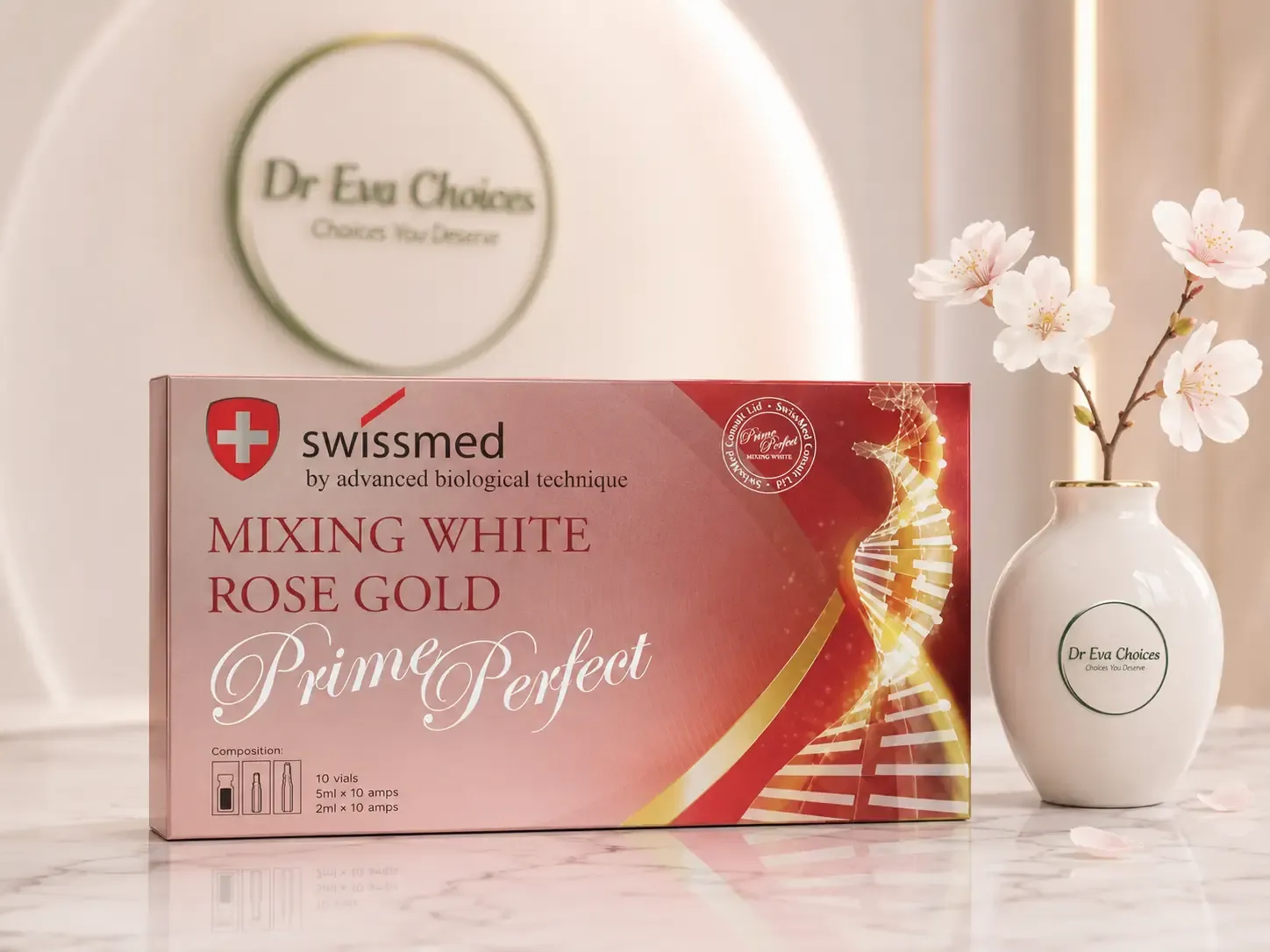 Swissmed Mixing White Diamond Complexion 12 Glutathione Skin Whitening Injection