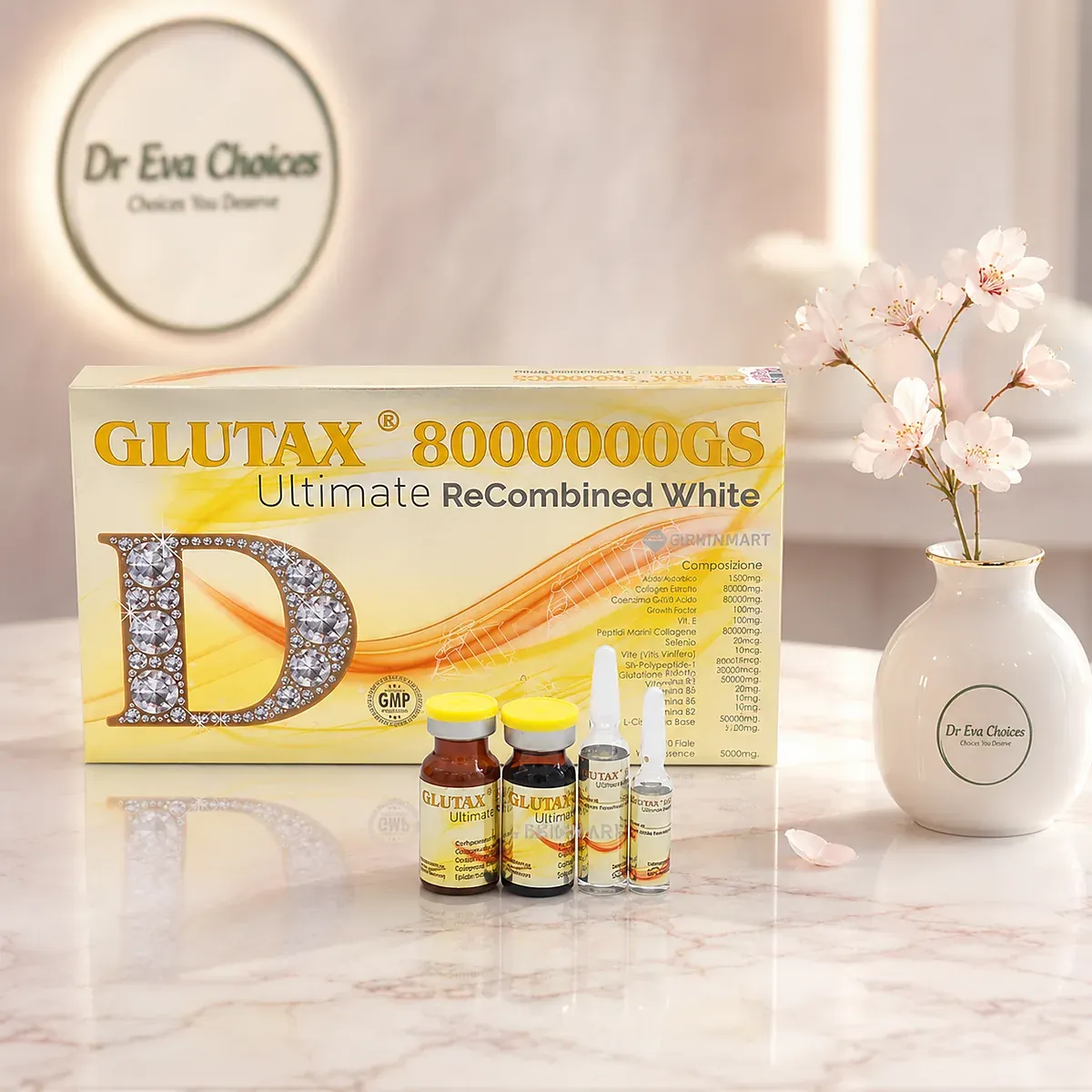 Glutax 8000000GS Ultimate Recombined White Glutathione Injection – Advanced Skin Whitening &amp; Anti-Pigmentation Solution