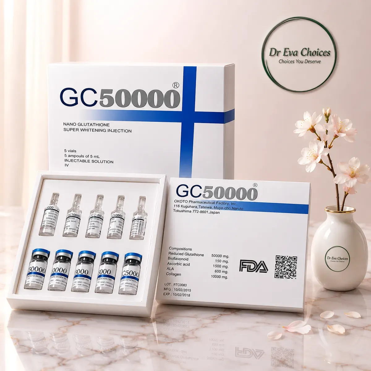 GC50000 Nano Glutathione Super Whitening Injection