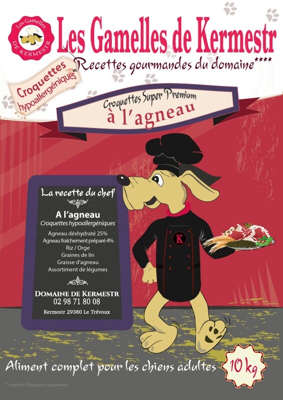 Croquettes super premium agneau riz pour chien  : les gamelles de kermestr