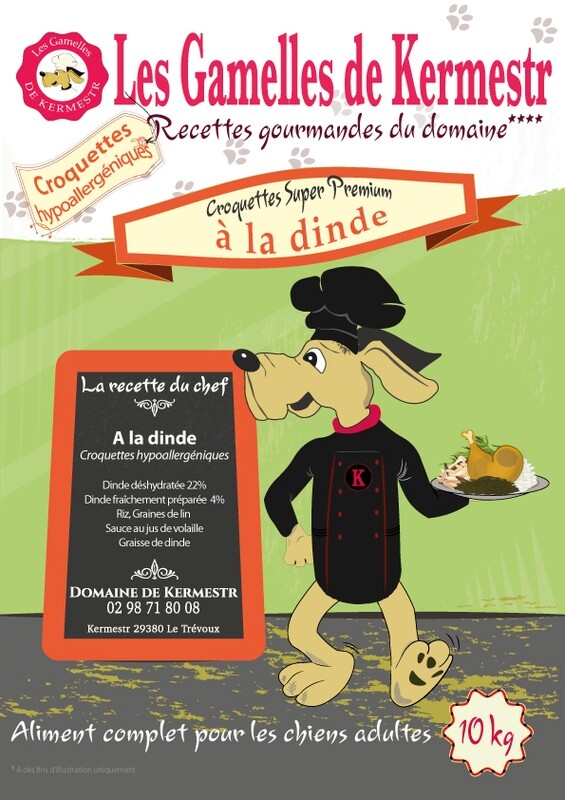 Croquettes Super Premium dinde riz pour Chien : les gamelles de kermestr
