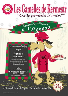 Croquettes SUPER-PREMIUM pour chien - Agneau avec du Riz 12Kg