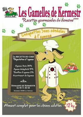 Croquettes sans céréales AGNEAU pour chien  -  12kg