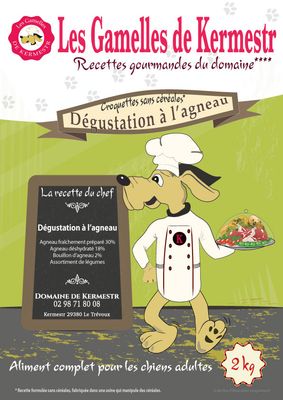 Croquettes Sans Céréales agneau pour chien  : les gamelles de kermestr
