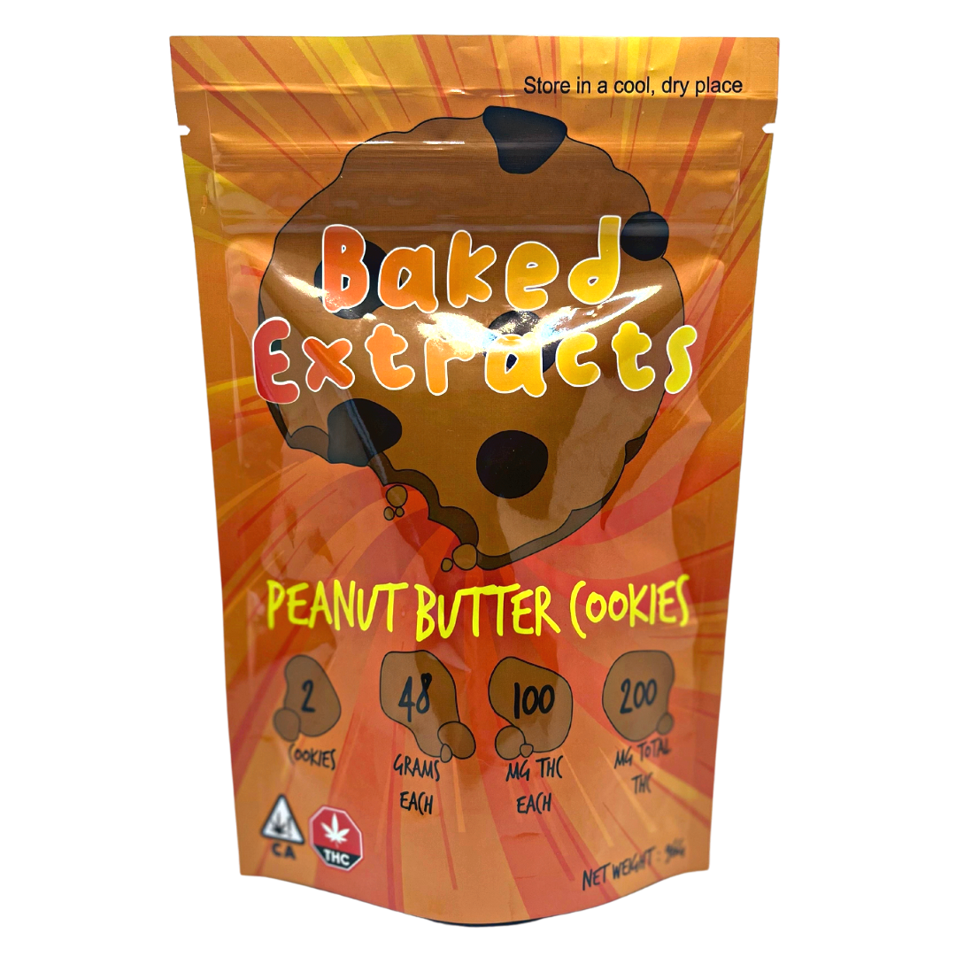 Baked Extracts Peanut Butter Cookies | 200mg THC