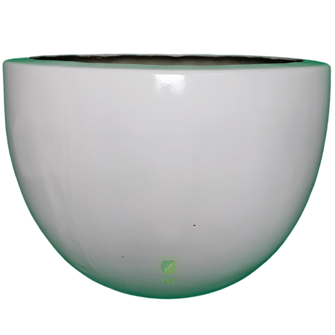 Crisol Fibra De Vidrio, Color: Blanco, Tamaño: 45D x 32H x 22B