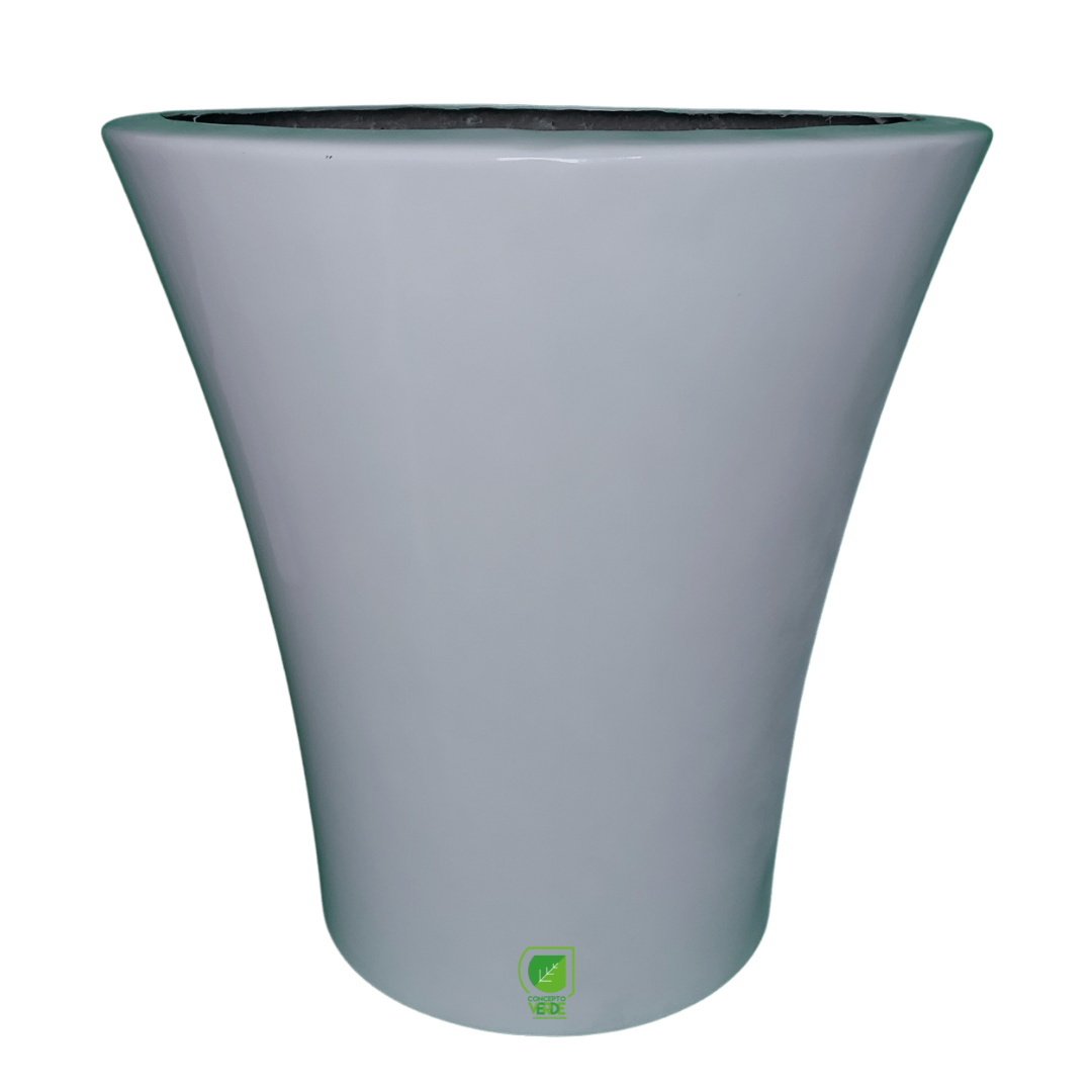 Trompeta Fibra De Vidrio 54x52x30cm, Color: Blanco