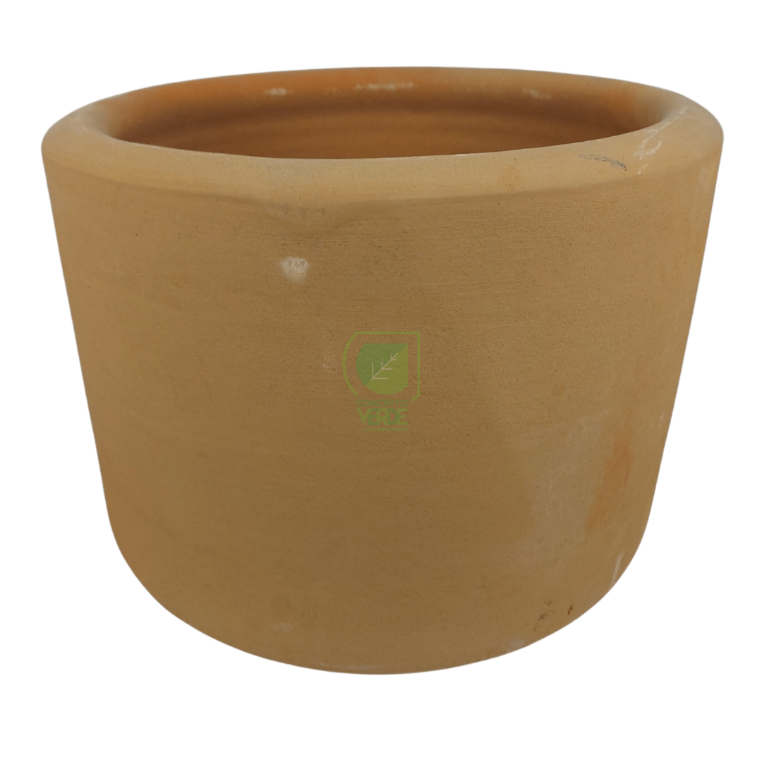 Cilindro De Barro Con Base 40x31cm